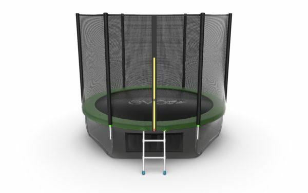 Картинка 3 - EVO JUMP External 10ft (Green) + Lower net. Батут с внешней сеткой и лестницей, диаметр 10ft (зеленый) + нижняя сеть.