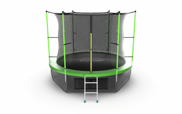 Картинка 3 - EVO JUMP Internal 10ft (Green) + Lower net. Батут с внутренней сеткой и лестницей, диаметр 10ft (зеленый) + нижняя сеть.