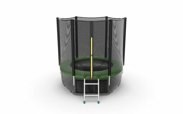 Картинка 3 - EVO JUMP External 6ft (Green) + Lower net. Батут с внешней сеткой и лестницей, диаметр 6ft (зеленый) + нижняя сеть.