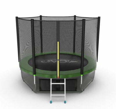 Картинка 4 - EVO JUMP External 8ft (Green) + Lower net. Батут с внешней сеткой и лестницей, диаметр 8ft (зеленый) + нижняя сеть.