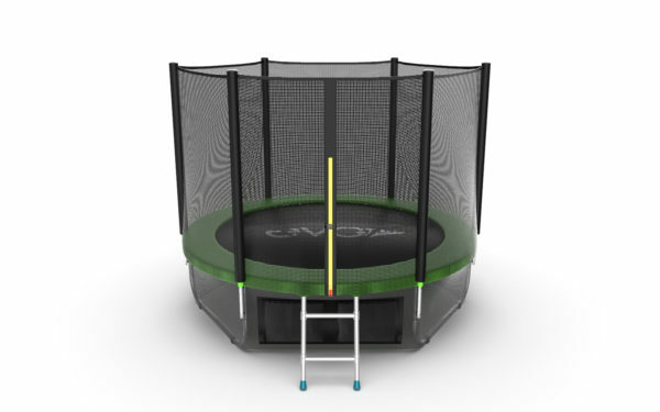 Картинка 3 - EVO JUMP External 8ft (Green) + Lower net. Батут с внешней сеткой и лестницей, диаметр 8ft (зеленый) + нижняя сеть.