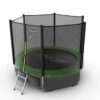 Картинка 4 - EVO JUMP External 8ft (Green) + Lower net. Батут с внешней сеткой и лестницей, диаметр 8ft (зеленый) + нижняя сеть.