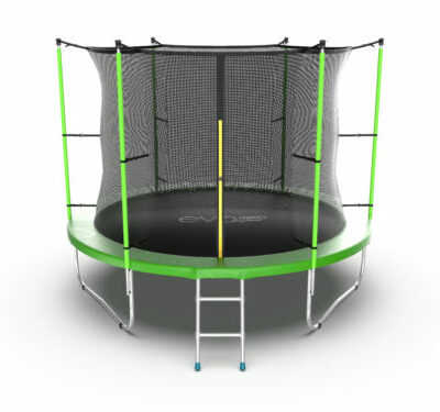 Картинка 5 - EVO JUMP Internal 10ft (Green) Батут с внутренней сеткой и лестницей, диаметр 10ft (зеленый).