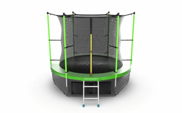 Картинка 3 - EVO JUMP Internal 8ft (Green) + Lower net. Батут с внутренней сеткой и лестницей, диаметр 8ft (зеленый) + нижняя сеть.