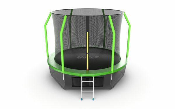 Картинка 3 - EVO JUMP Cosmo 10ft (Green) + Lower net Батут с внутренней сеткой и лестницей, диаметр 10ft (зеленый) + нижняя сеть.