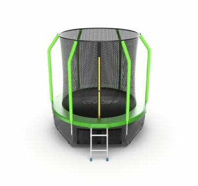 Картинка 8 - EVO JUMP Cosmo 6ft (Green) + Lower net. Батут с внутренней сеткой и лестницей, диаметр 6ft (зеленый) + нижняя сеть.