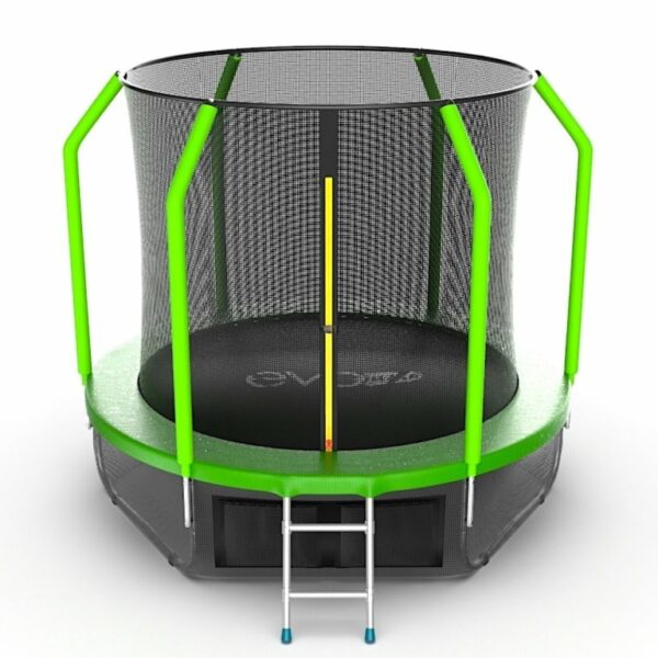 Картинка 3 - EVO JUMP Cosmo 10ft (Green) + Lower net. Батут с внутренней сеткой и лестницей, диаметр 10ft (зеленый) + нижняя сеть.