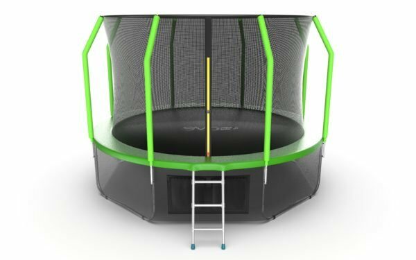 Картинка 3 - EVO JUMP Cosmo 10ft (Green) Батут с внутренней сеткой и лестницей, диаметр 10ft (зеленый).