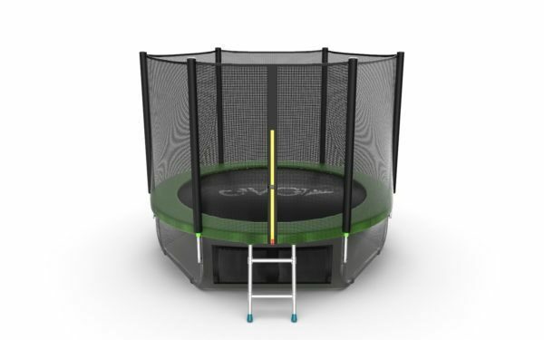 Картинка 3 - EVO JUMP External 10ft (Green) + Lower net. Батут с внешней сеткой и лестницей, диаметр 10ft (зеленый/синий) + нижняя сеть.