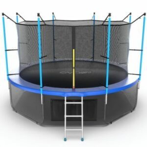 Картинка 13 - EVO JUMP Internal 12ft (Green) + Lower net. Батут с внутренней сеткой и лестницей, диаметр 12ft (зеленый/синий) + нижняя сеть.