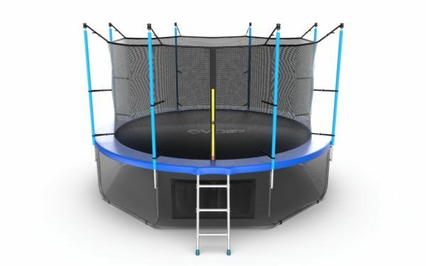 Картинка 3 - EVO JUMP Internal 12ft (Green) + Lower net. Батут с внутренней сеткой и лестницей, диаметр 12ft (зеленый/синий) + нижняя сеть.