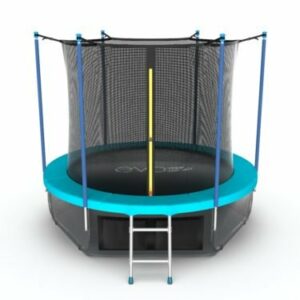 Картинка 13 - EVO JUMP Internal 8ft (Wave). Батут с внутренней сеткой и лестницей, диаметр 8ft (морская волна) + нижняя сеть.